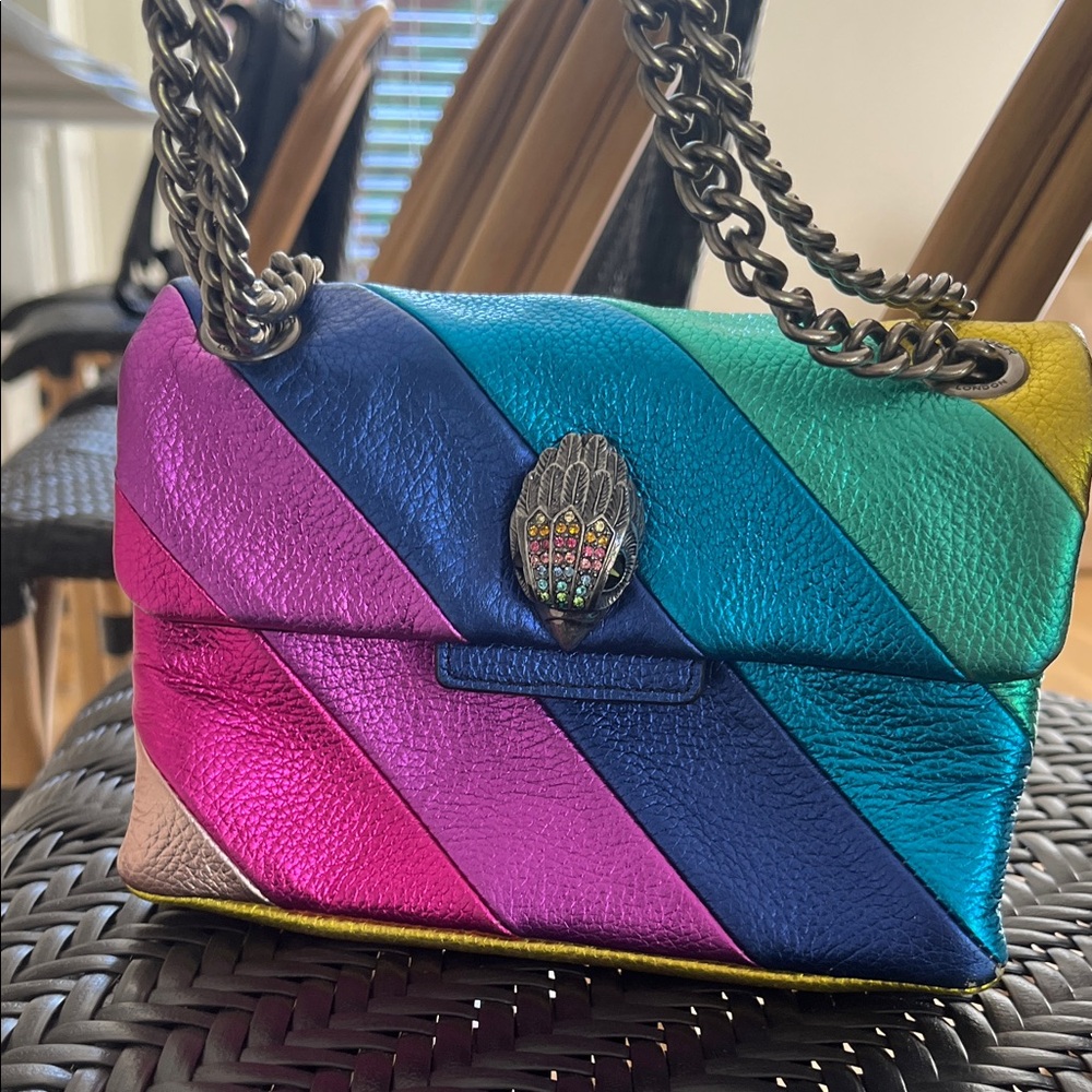 Kurt Geiger Rainbow Crossbody Bag with Chain Strap